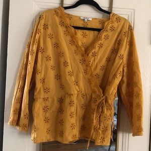 Madewell wrap eyelet top sz XL